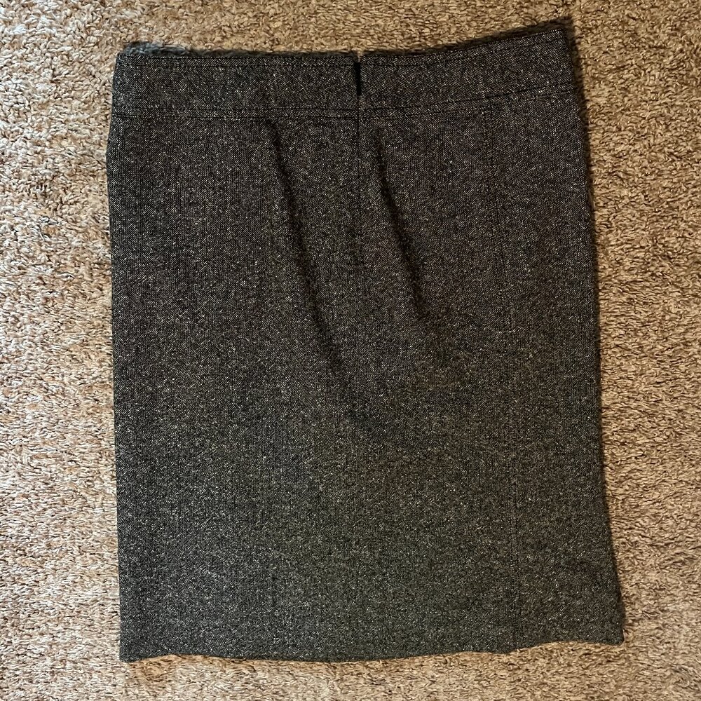 Gap Black/White Tweed Pencil Skirt - Wool/Silk Blend  - Sz 6